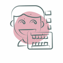 Icon X-Ray. related to Dentist symbol. Color Spot Style. simple design editable. simple illustration