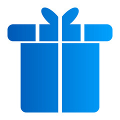 This is the Gift Box icon from the Party and Celebration icon collection with an Solid gradient style