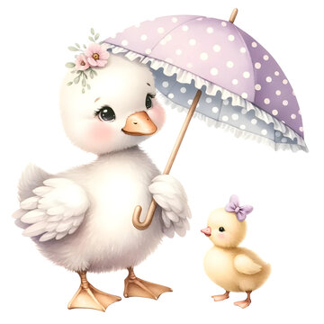 recommend clip art: Mother goose and her adorable goslings