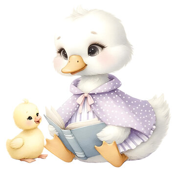 recommend clip art: Mother goose and her adorable goslings
