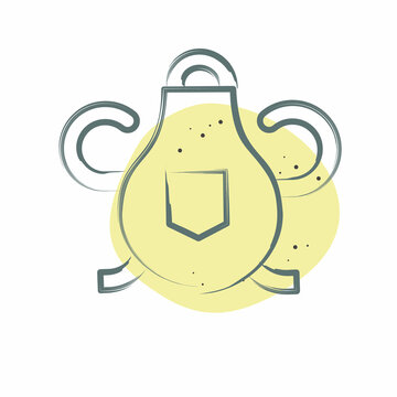 recommend clip art: Icon Protective Apron. related to Welder Equipment symbol. Color Spot Style. simple design editable. simple illustration