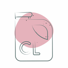 Icon Chlorine. related to Poison symbol. Color Spot Style. simple design editable. simple illustration