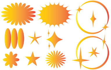 Set of geometric brutalism shapes.Abstract geometric brutalist elements. New modern elements swiss style, minimalist design,bold forms. Brutalist design icons.Vector illustration 