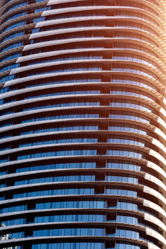 Naklejki Modern building exterior. Modern architecture facade