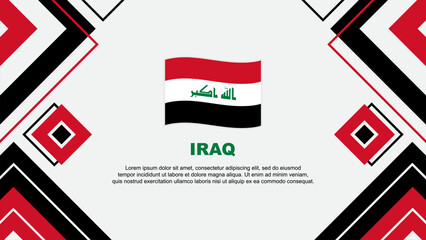 Iraq Flag Abstract Background Design Template. Iraq Independence Day Banner Wallpaper Vector Illustration. Iraq Background