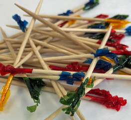 Coloured toothpicks