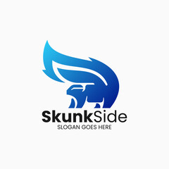 Vector Logo Illustration Skunk Gradient Colorful Style