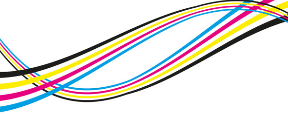 CMYK Stripe Line Swoosh Element Background Design. suit for banner, cover, poster, flyer, brochure, website, backdrop. vector Illustration