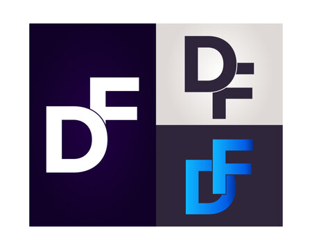 DF logo. DF creative initial latter logo.DF abstract.DF Monogram logo design.Creative and unique alphabet latter logo.