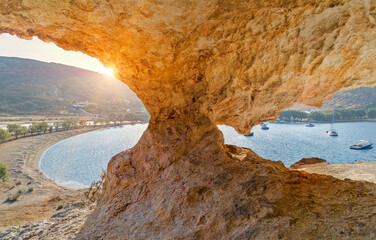 patmos greece agean island in summer