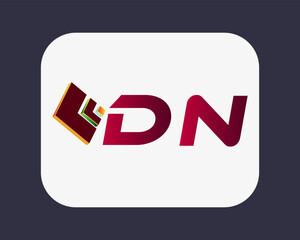 DN logo. DN creative initial latter logo.DN abstract.DN Monogram logo design.Creative and unique alphabet latter logo.