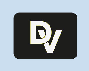 DV logo. DV creative initial latter logo.DV abstract.DV Monogram logo design.Creative and unique alphabet latter logo.
