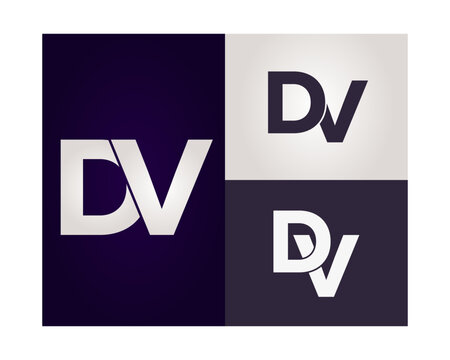 DV logo. DV creative initial latter logo.DV abstract.DV Monogram logo design.Creative and unique alphabet latter logo.
