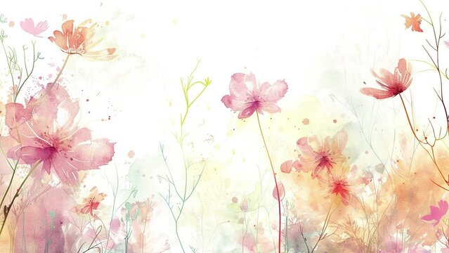 watercolor floral background
