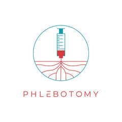phlebotomy vector illustration for medical purposes
