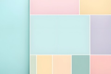 A curated pastel palette against a plain background with ample copy space
