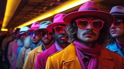 Obraz premium Close-up photography of eccentric and quirky people wearing sunglasses - idiosyncratic - quirky charm 