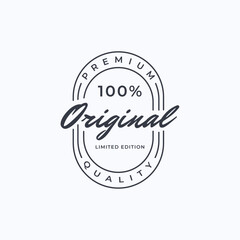 Premium quality badge label design template