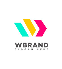 W Letter Logo Icon Brand Identity, W Letter Sign Symbol Template 