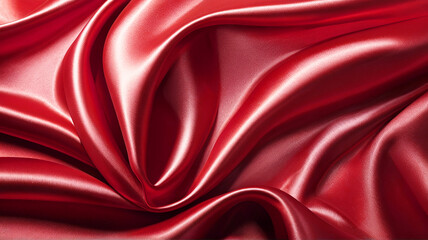 Obraz premium metallic texture satin fabric red color