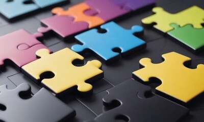 Connecting puzzle pieces icon. Business concept. Vector on isolated white background