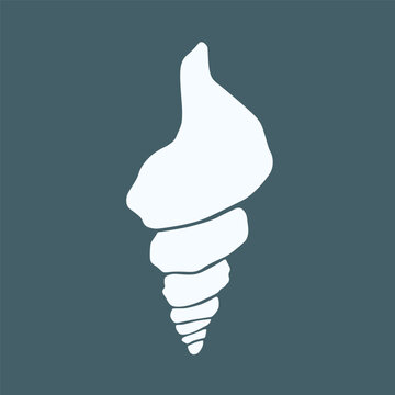 minimalist sea snail logo with ocean blue color