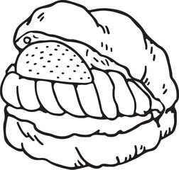 シュークリーム線画