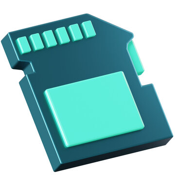 3D Icon Sd Card Illustration