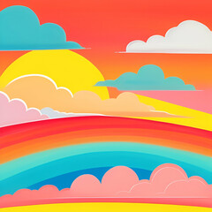 Fototapeta na wymiar colorfull clouds background