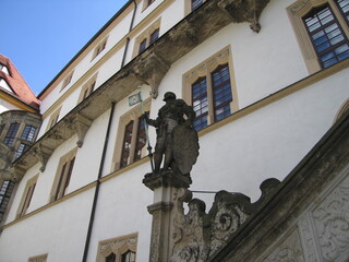Obraz premium Skulptur im Schlosshof Schloss Hartenfels in Torgau
