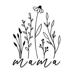 Mama Wildflower, Mom Svg, Mother's Day, Mom T-shirt 