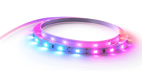 futuristic Hula hoop, isolated PNG object colorful circle frame circle light frame on transparent background PNG file.AI Generative