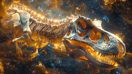 dinocore dinosaur fossil 3d rendering background
