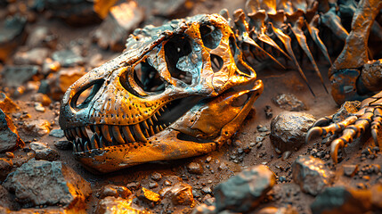dinocore dinosaur fossil 3d rendering background