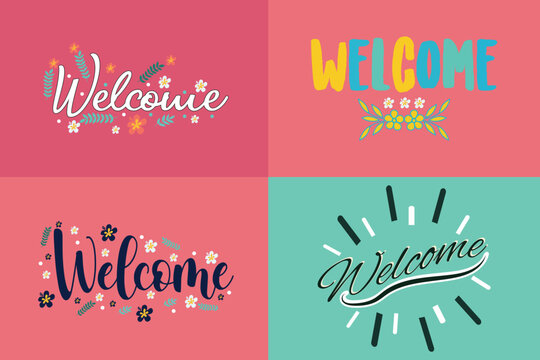 Welcome typography Design bundle
