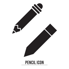 Pencil icon vector. pen sign and symbol. edit icon vector. Draw sign, flat vector element isolated on white background. Simple vector illustration for graphic and web design. In eps 10.