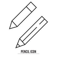 Pencil icon. Edit symbol. Draw sign, flat vector element isolated on white background. Simple vector illustration for graphic and web design. In eps 10.