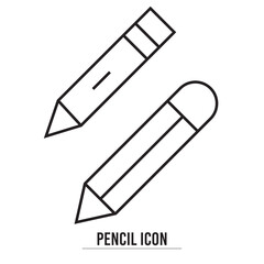 Pencil icon. Edit symbol. Draw sign, flat vector element isolated on white background. Simple vector illustration for graphic and web design. In eps 10.