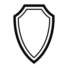 Obraz premium shield line icon with frame vector