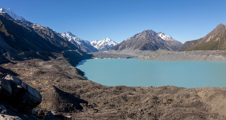 Tasman Lake ,New Zealand's longest glacier.
