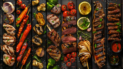 Food collage, generative ai
