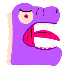 Cute Character Letter E