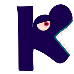 Cute Character Letter K