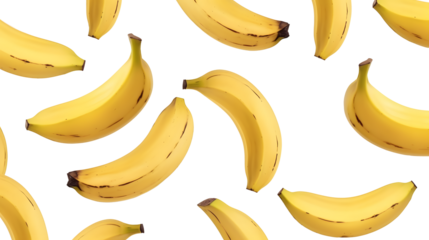 Bananas seamless pattern. on white and transparent background