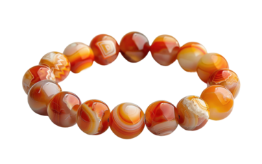 Glowing Agate Bracelet isolated on transparent Background