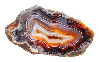 Shimmering Agate: A Stone's Brilliance isolated on transparent Background