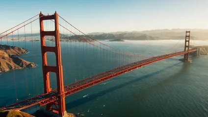 Papier Peint photo Pont du Golden Gate Golden Gate Bridge San Francisco Aerial 