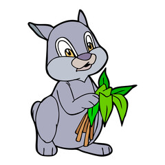 little rabbit vector illustration
