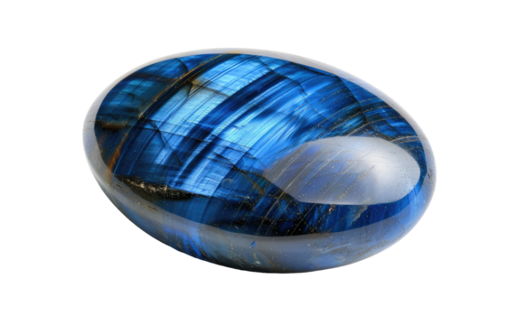 Radiant Blue Tigers Eye isolated on transparent Background