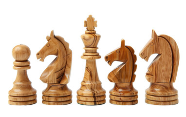 Boxwood Chess Set: A Classic Game Companion isolated on transparent Background
